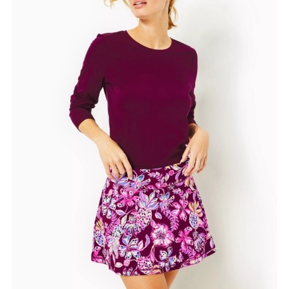 Newtag Lilly Pulitzer luxletic aila skort tropical cherry with a twist - Picture 1 of 5